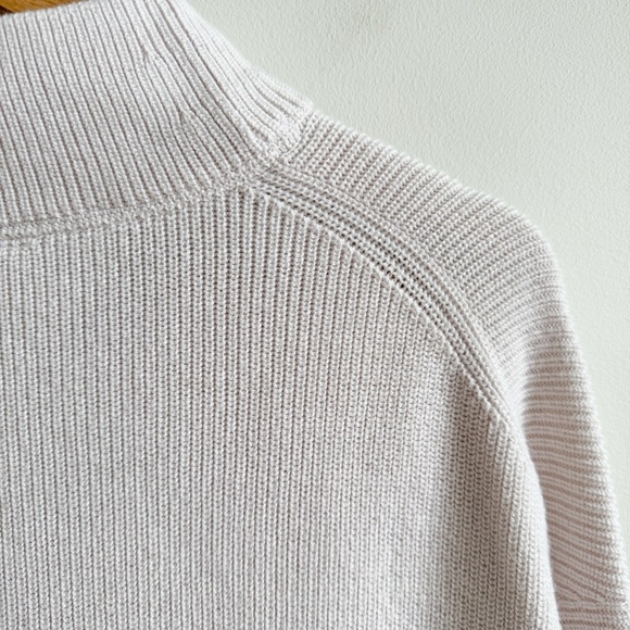 LULULEMON • Merino Wool-Blend Ribbed Turtleneck in Heathered Natural Ivory - Picture 7 of 10